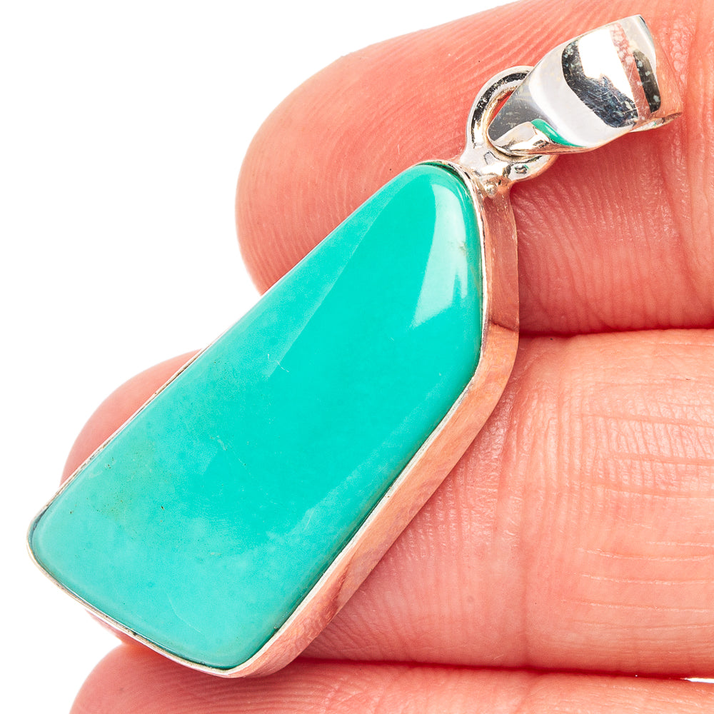 Rare Kingman Turquoise Pendant 1 1/2" (925 Sterling Silver) P44701