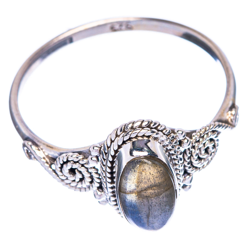 Labradorite Dainty Ring Size 9 (925 Sterling Silver) R1068