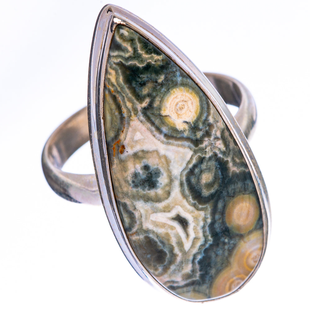 Ocean Jasper Ring Size 9 (925 Sterling Silver) R1424