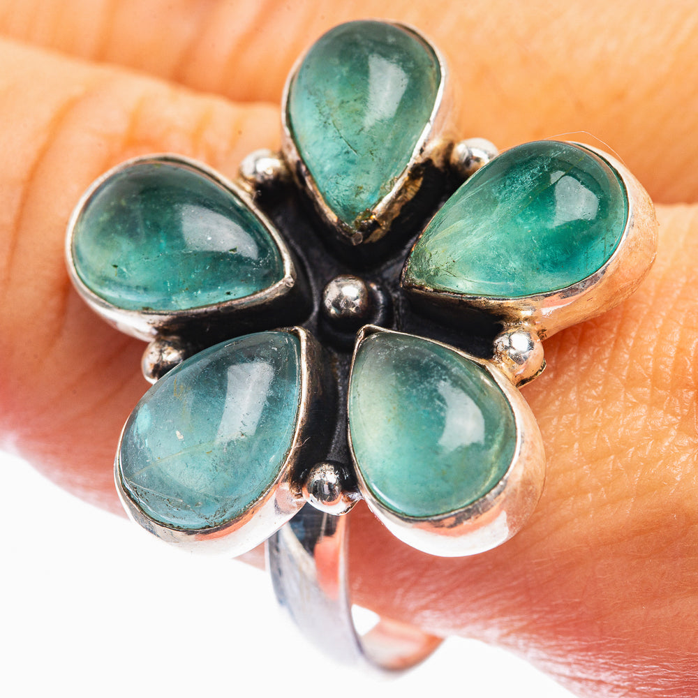 Blue Fluorite Ring Size 11 (925 Sterling Silver) R141943