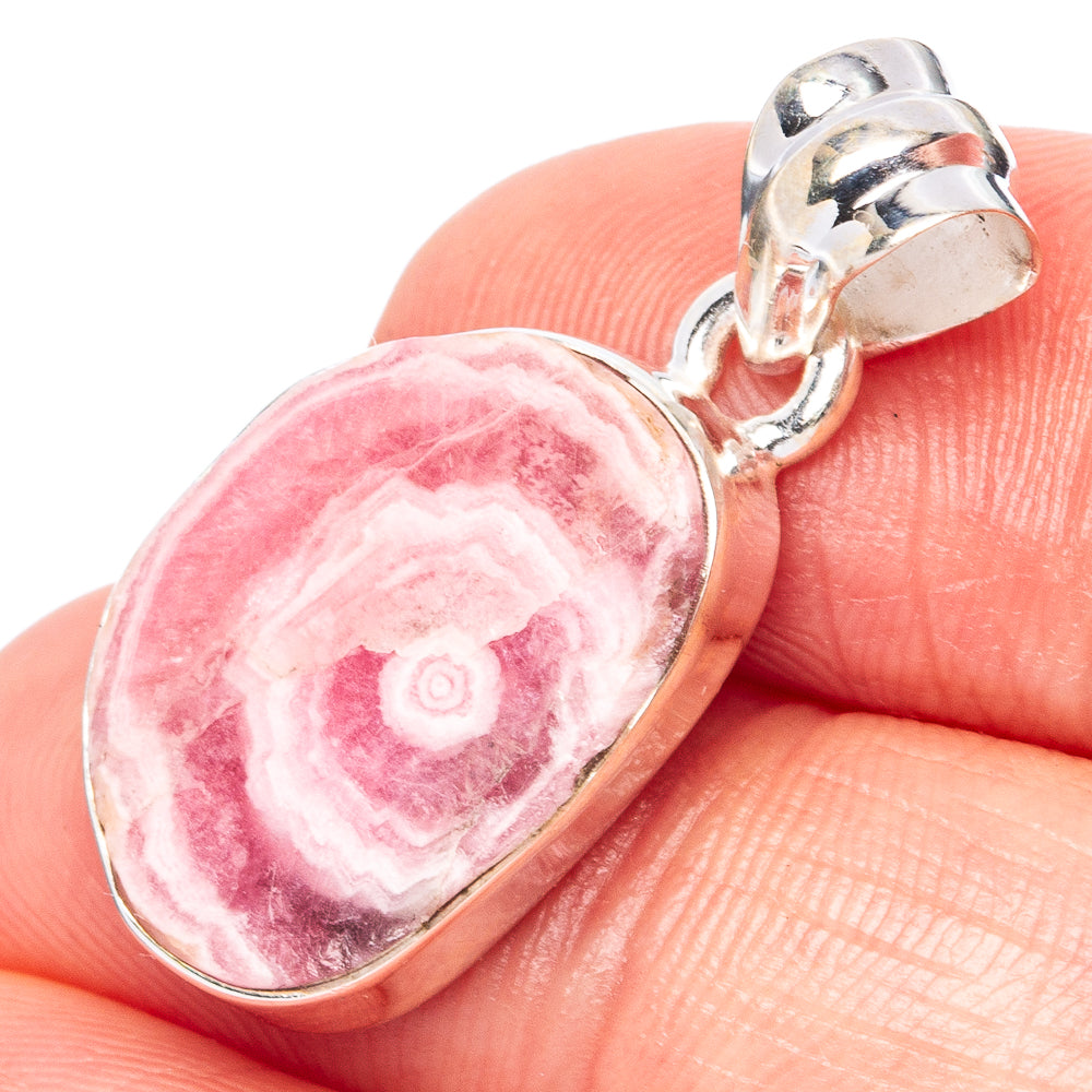 Rare Rhodochrosite Stalactite Pendant 1 1/8" (925 Sterling Silver) P42948