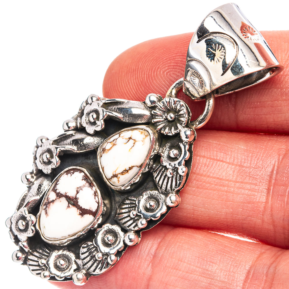 Exclusive Wild Horse Jasper Pendant 2 1/8" (.925 Sterling Silver)