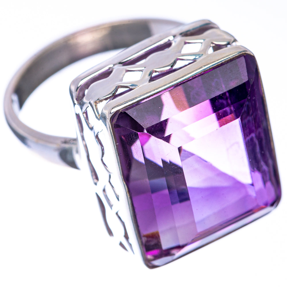 Faceted Premium Amethyst Ring Size 7.5 (925 Sterling Silver) R145126