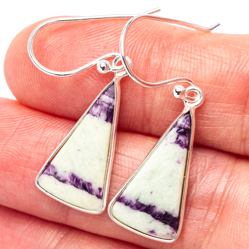 Kammererite Earrings 1 3/8" (.925 Sterling Silver)