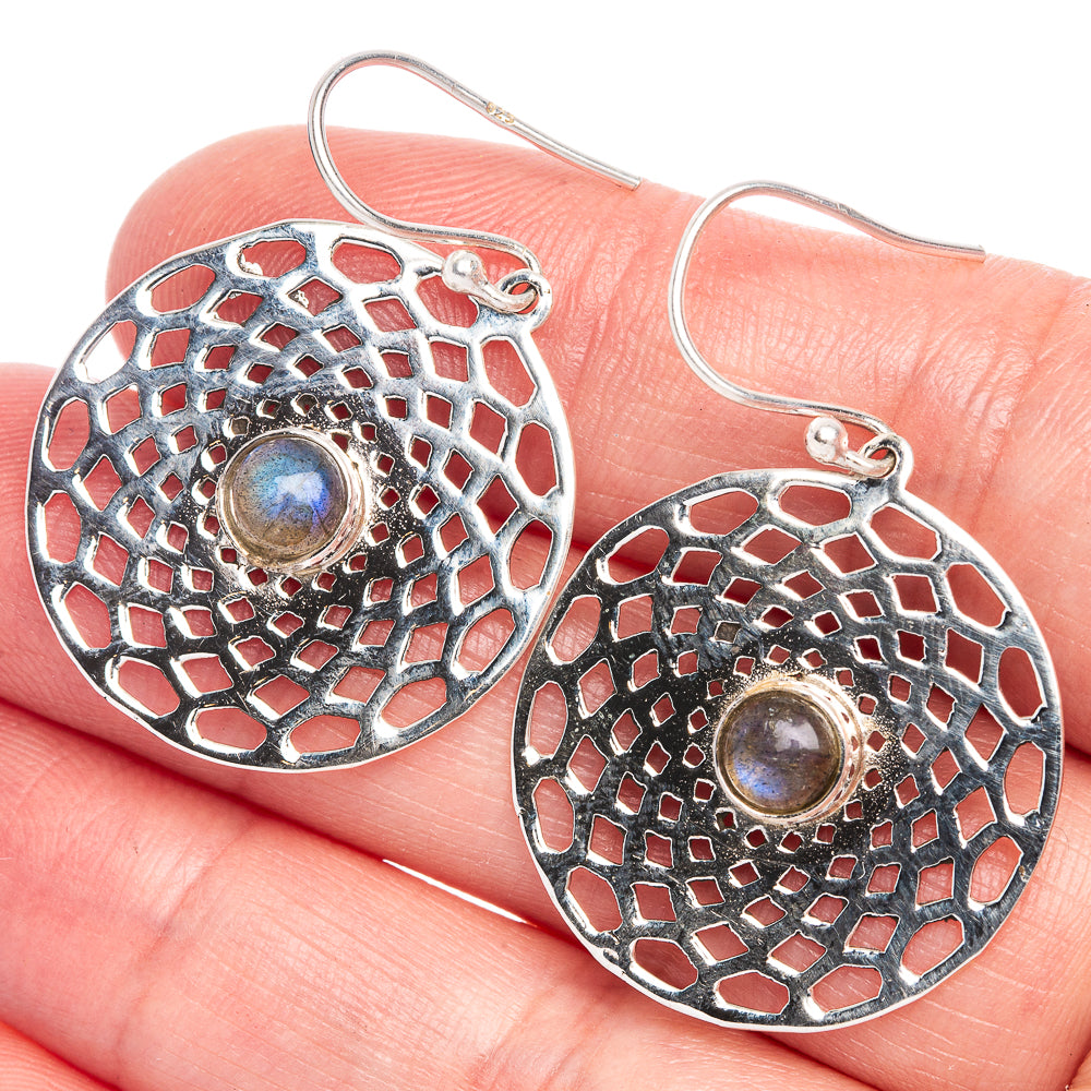 Labradorite Earrings 1 1/2" (925 Sterling Silver) E433214