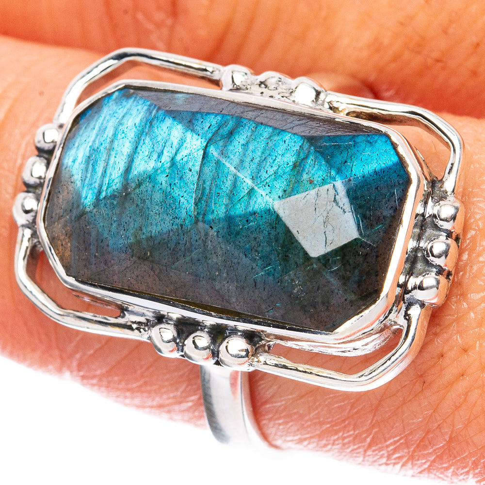 Premium Labradorite 925 Sterling Silver Ring Size 8.75 Ana Co R3564