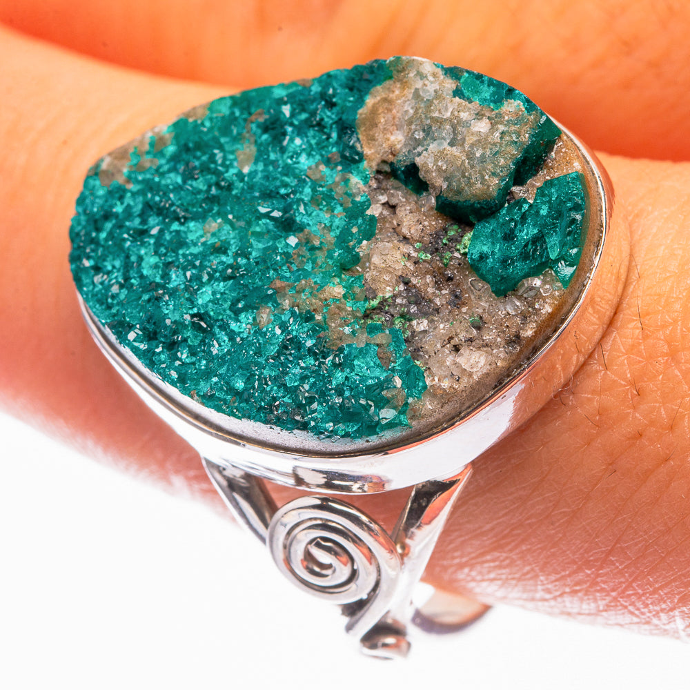 Chrysocolla Druzy Ring Size 10.5 (925 Sterling Silver) R142120