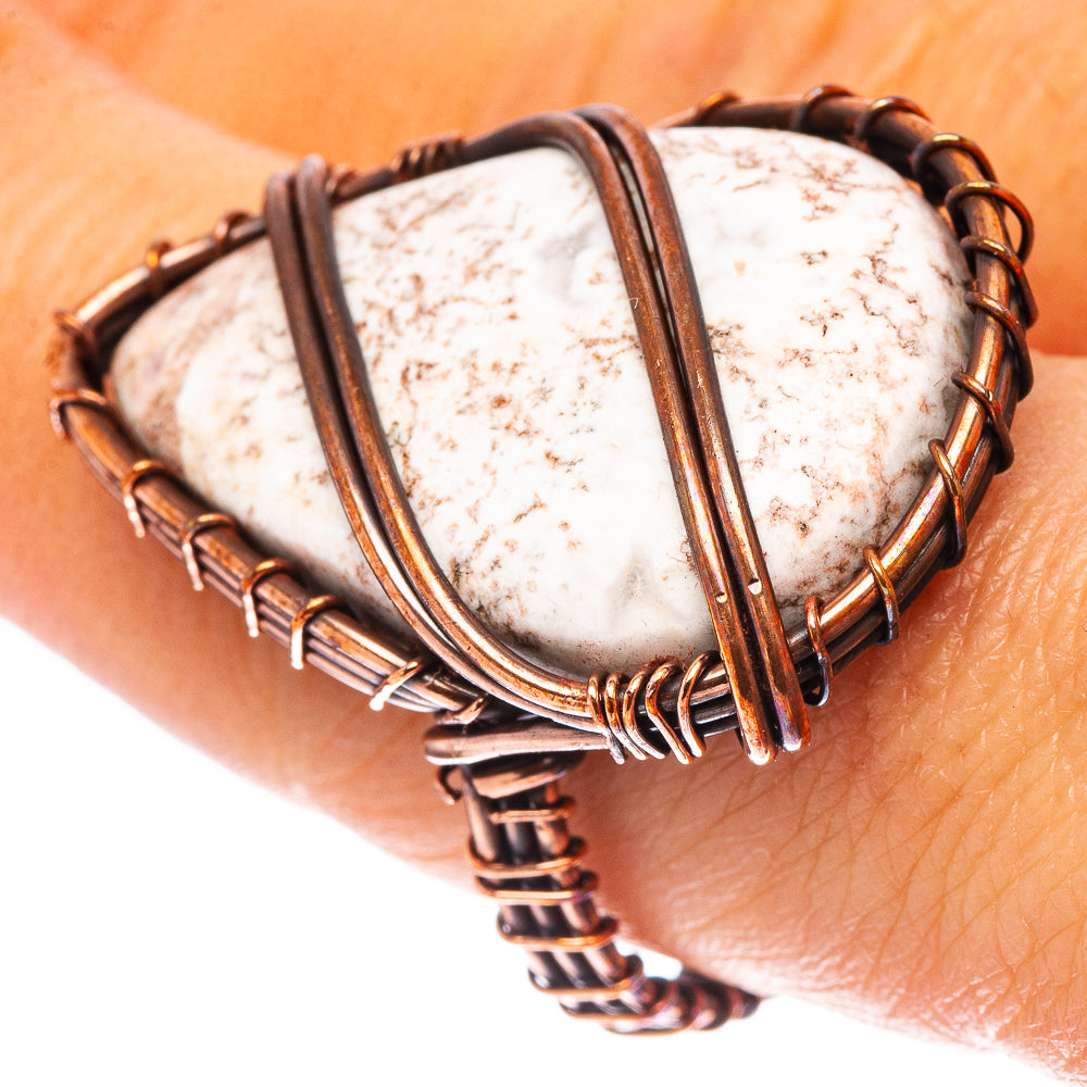 Rosetta Jasper Ring Size 8 (Oxidized Copper)