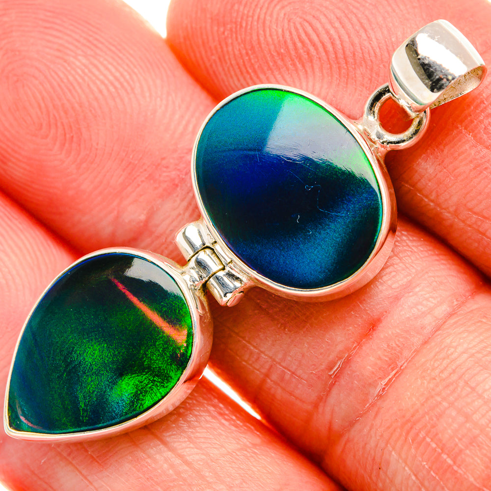 Aura Opal 925 Sterling Silver Pendant 1 3/4" (925 Sterling Silver) PD38356