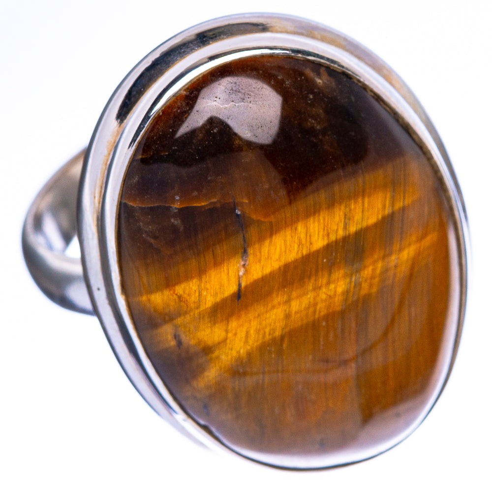 Tiger Eye Ring Size 7.25 (925 Sterling Silver) R1392