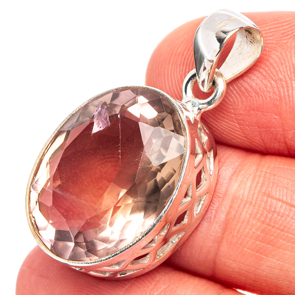 Premium Faceted Ametrine Pendant 1 1/4" (.925 Sterling Silver)