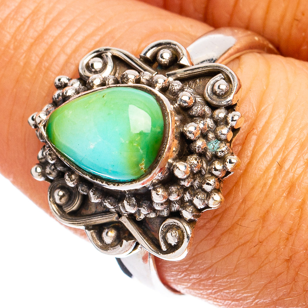 Rare Sonoran Gold Turquoise Ring Size 8.25 (925 Sterling Silver) R8590