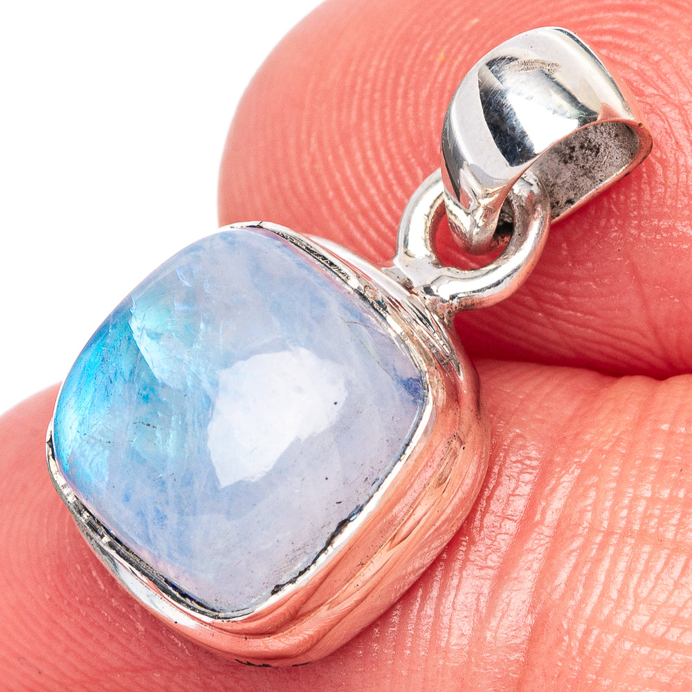 Rainbow Moonstone Pendant 7/8" (925 Sterling Silver) P42390