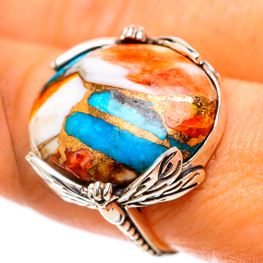 Spiny Oyster Turquoise 925 Sterling Silver Ring Size 7.75 (925 Sterling Silver) RING139382