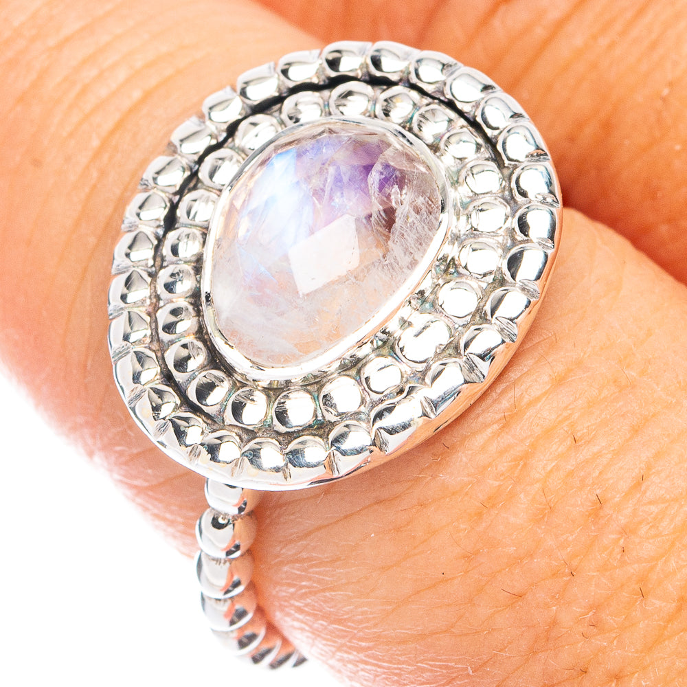 Premium Rainbow Moonstone Ring Size 7.75 (925 Sterling Silver) RING7783