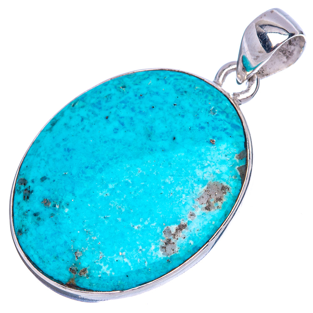 Rare Persian Turquoise Pendant 1 1/2" (925 Sterling Silver) P42162