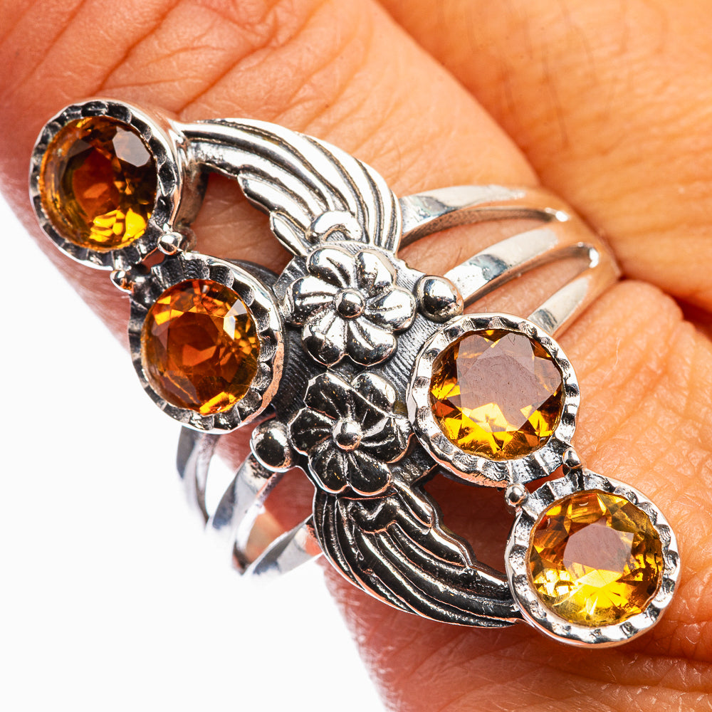Faceted Citrine Ring Size 10.75 (925 Sterling Silver) R142230