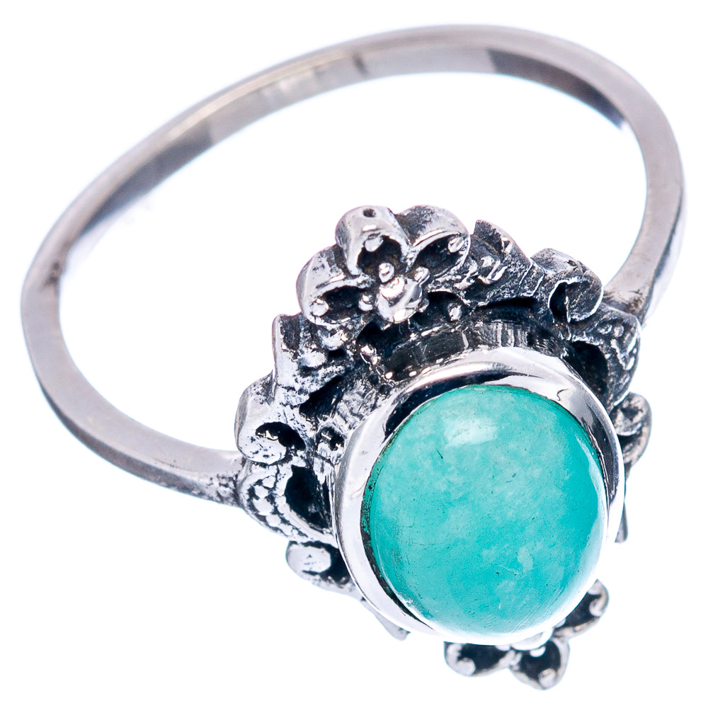 Amazonite Dainty Ring Size 7.75 (.925 Sterling Silver)