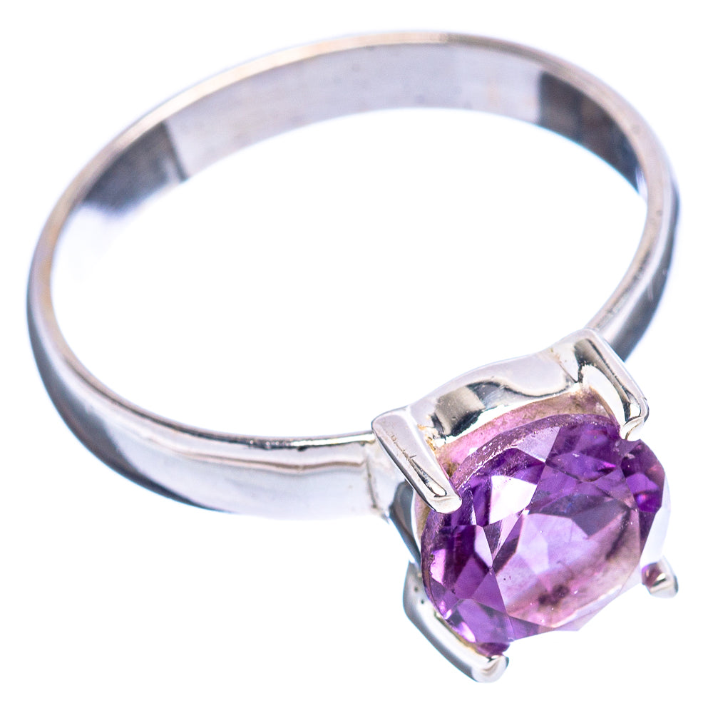 Faceted Amethyst Ring Size 8 (.925 Sterling Silver)