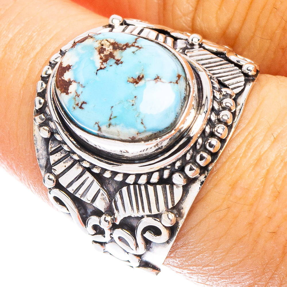 Rare Golden Hills Turquoise Ring Size 8 (925 Sterling Silver) R6668