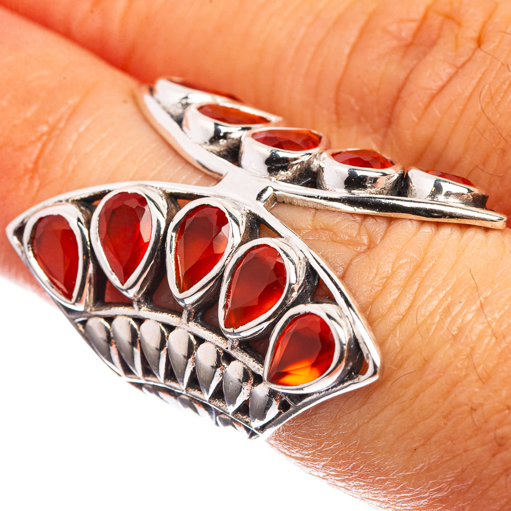 Large Carnelian 925 Sterling Silver Ring Size 5.5