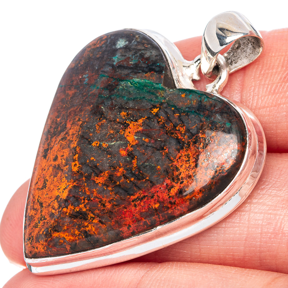 Sonora Sunrise Heart Pendant 1 5/8" (925 Sterling Silver) P41419