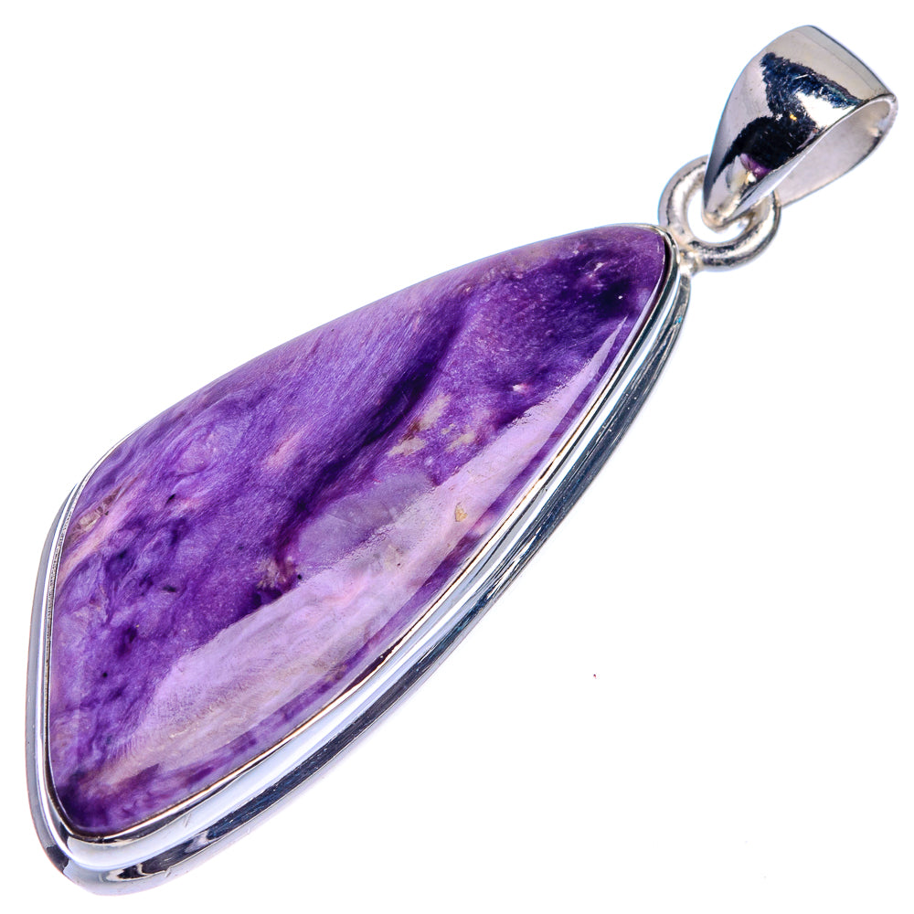 Charoite Pendant 1 7/8" (925 Sterling Silver) P39708