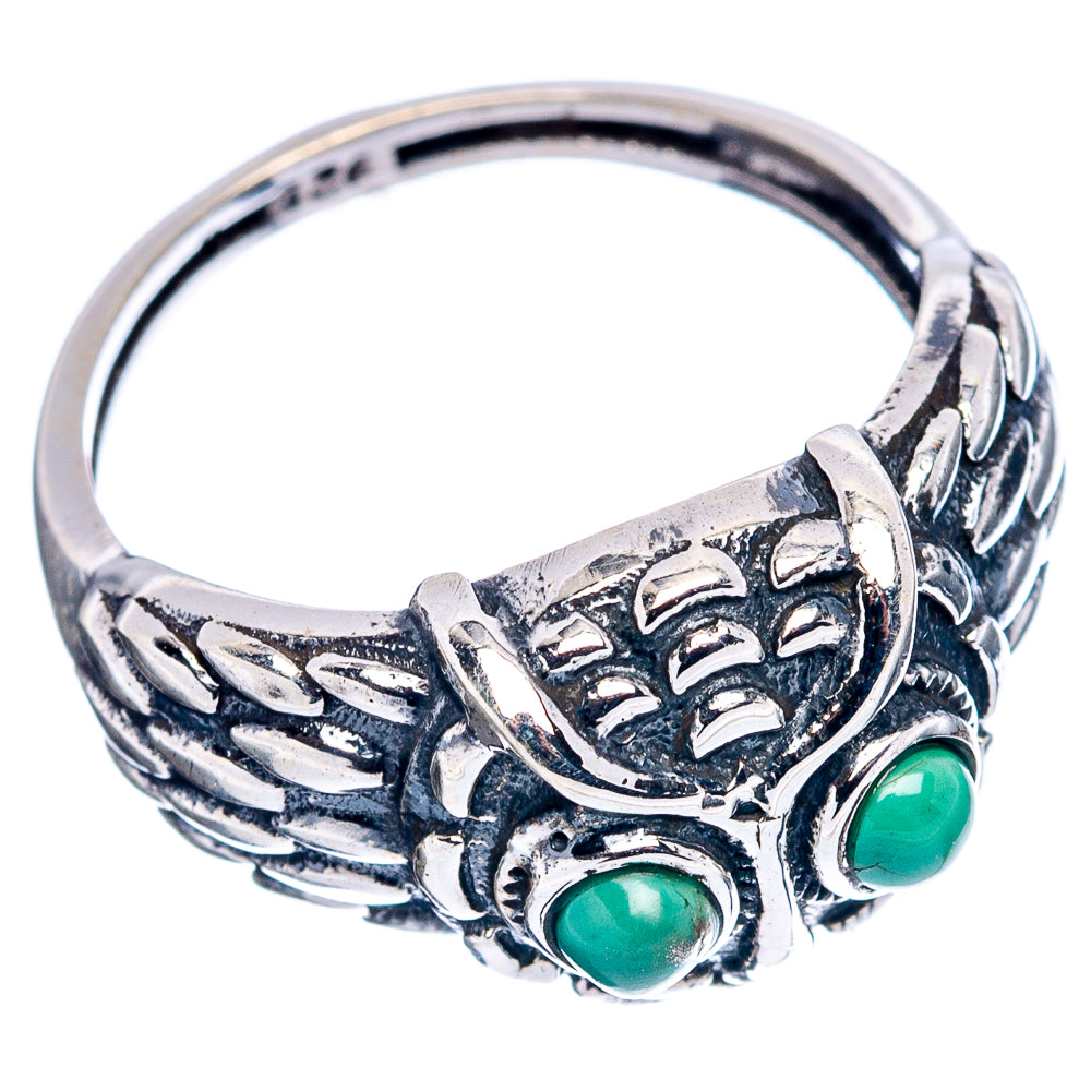 Turquoise Owl Dainty Ring Size 6 (.925 Sterling Silver)