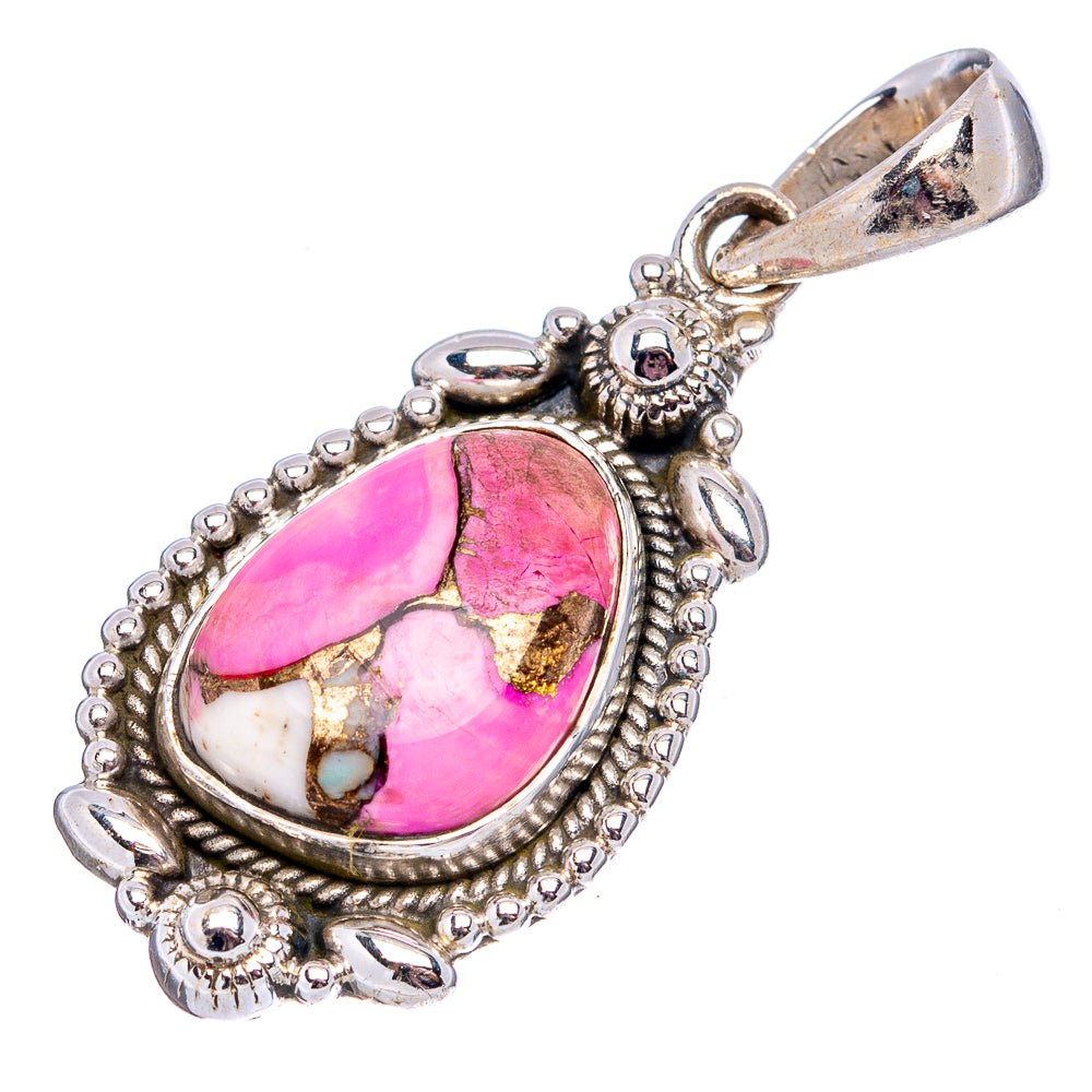 Cotton Candy Turquoise Pendant 1 3/8" (.925 Sterling Silver)