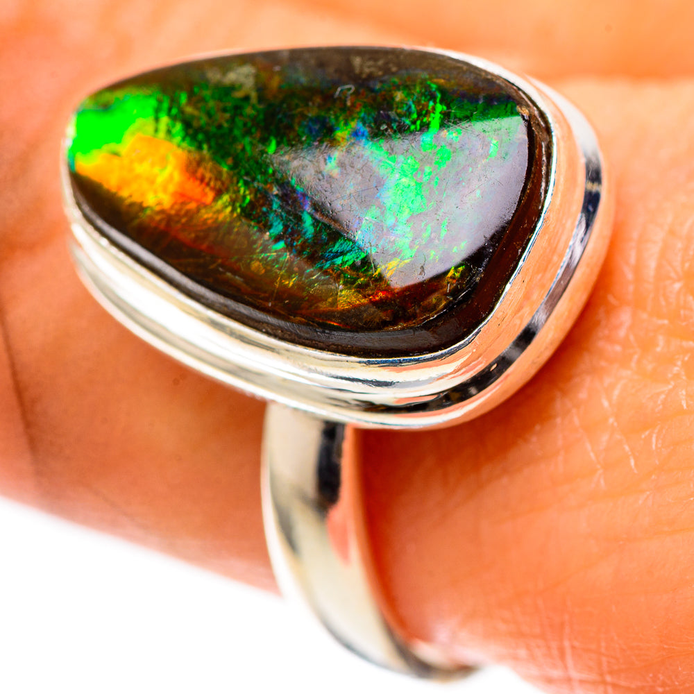 Canadian Ammolite 925 Sterling Silver Ring Size 9 (925 Sterling Silver) RING139351