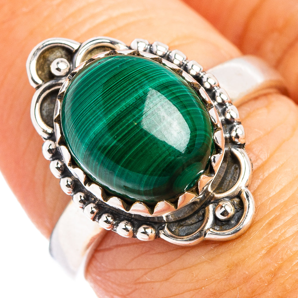 Malachite Ring Size 7 (.925 Sterling Silver)