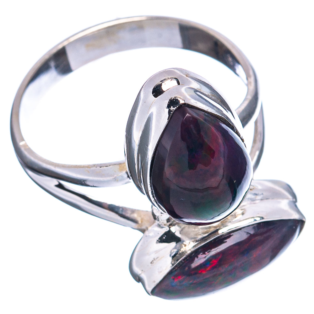 Premium Black Opal Ring Size 7.75 (.925 Sterling Silver)