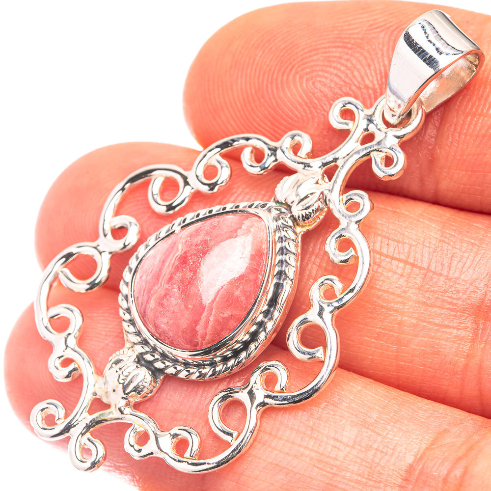 Premium Rhodochrosite Pendant 1 3/4" (925 Sterling Silver) P38774