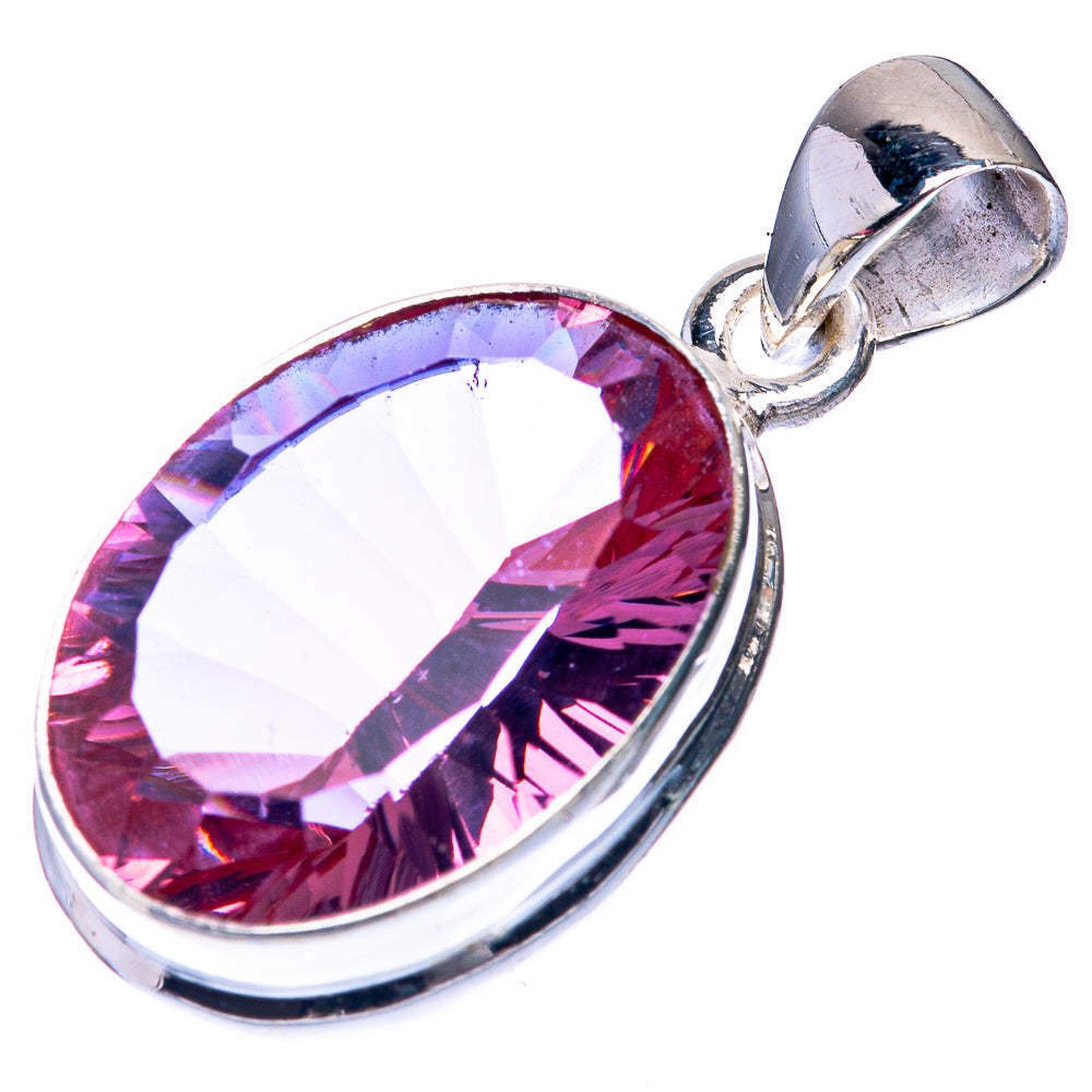 Faceted Color Change Alexandrite (Lab.) Pendant 1 1/8" (925 Sterling Silver) P39291