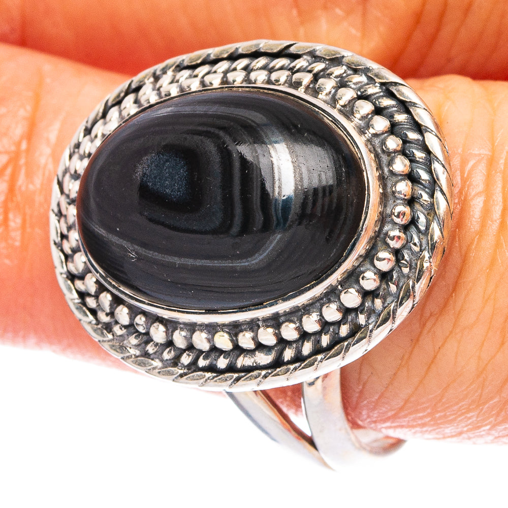 Psilomelane 925 Sterling Silver Ring Size 8.5 (925 Sterling Silver) R6265