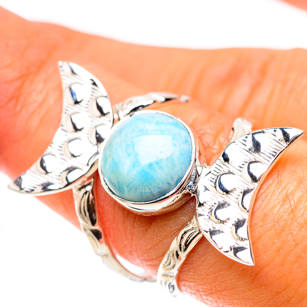 Premium Larimar Ring Size 8 (925 Sterling Silver) RING138254