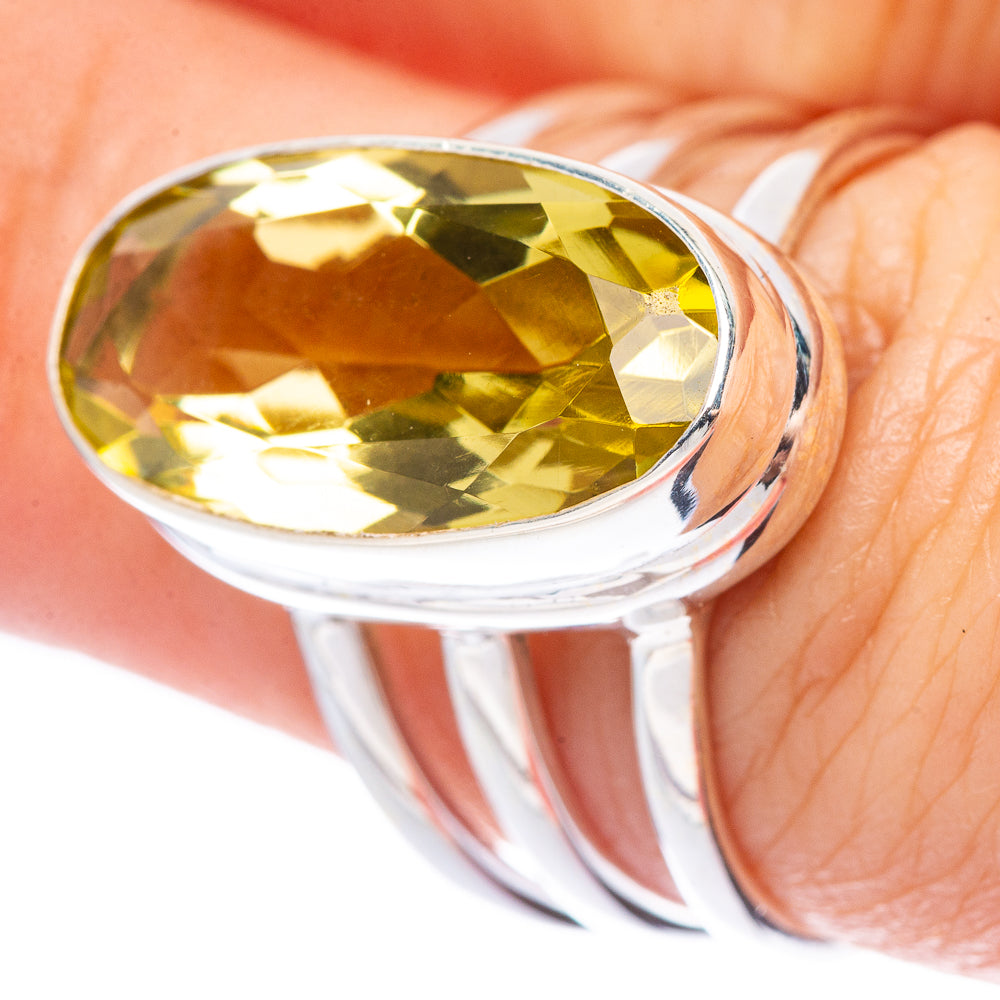 Faceted Citrine Ring Size 7.25 (925 Sterling Silver) R1713