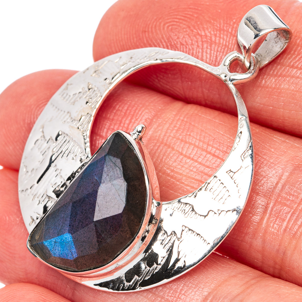 Asc Premium Labradorite Pendant 1 5/8" (925 Sterling Silver) P42256
