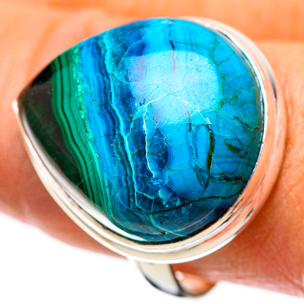 Malachite In Chrysocolla Ring Size 9.5 (925 Sterling Silver) RING138795