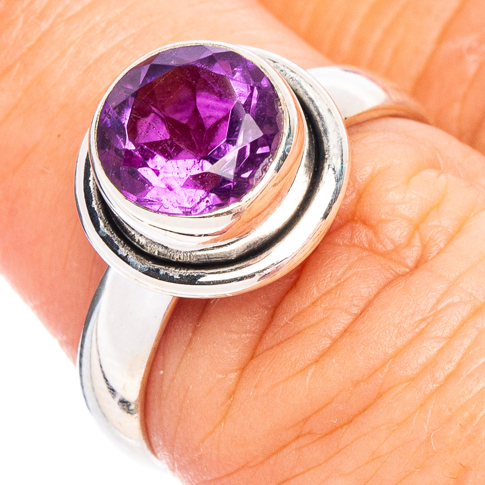Faceted Amethyst Ring Size 7 (.925 Sterling Silver)