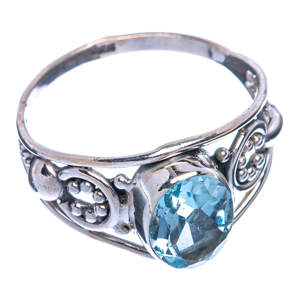Blue Topaz Dainty Ring Size 8 (925 Sterling Silver) R145494