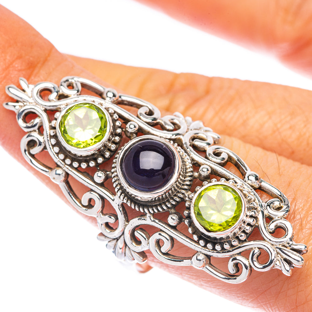 Large Tanzanite, Peridot Ring Size 9.75 (925 Sterling Silver) R144817