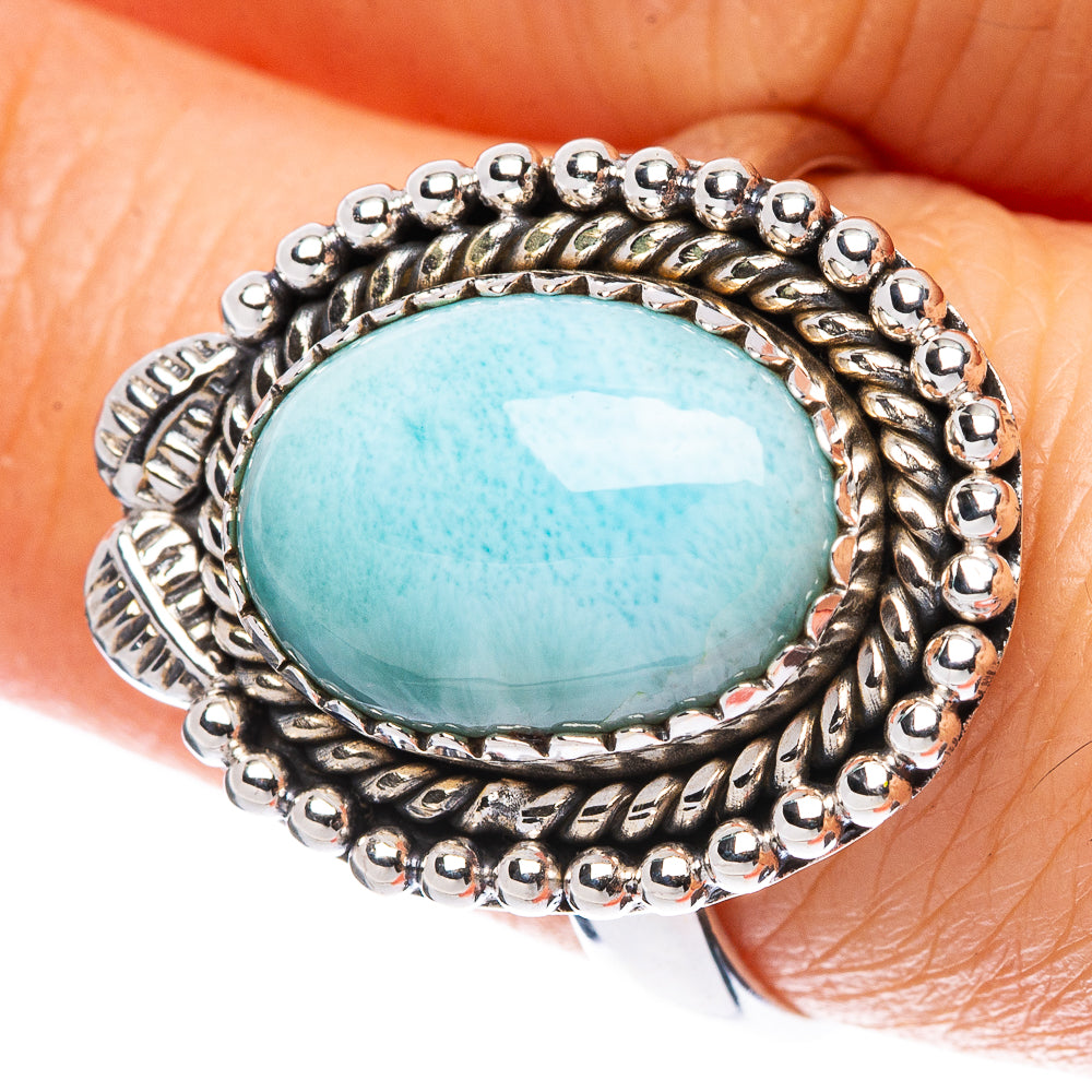 Larimar Ring Size 8.75 (925 Sterling Silver) R2303