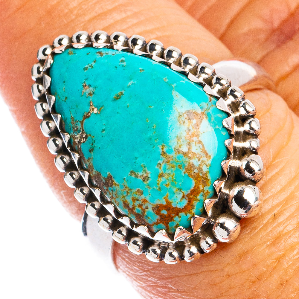 Rare Kingman Turquoise Ring Size 7.75 (925 Sterling Silver) R8462