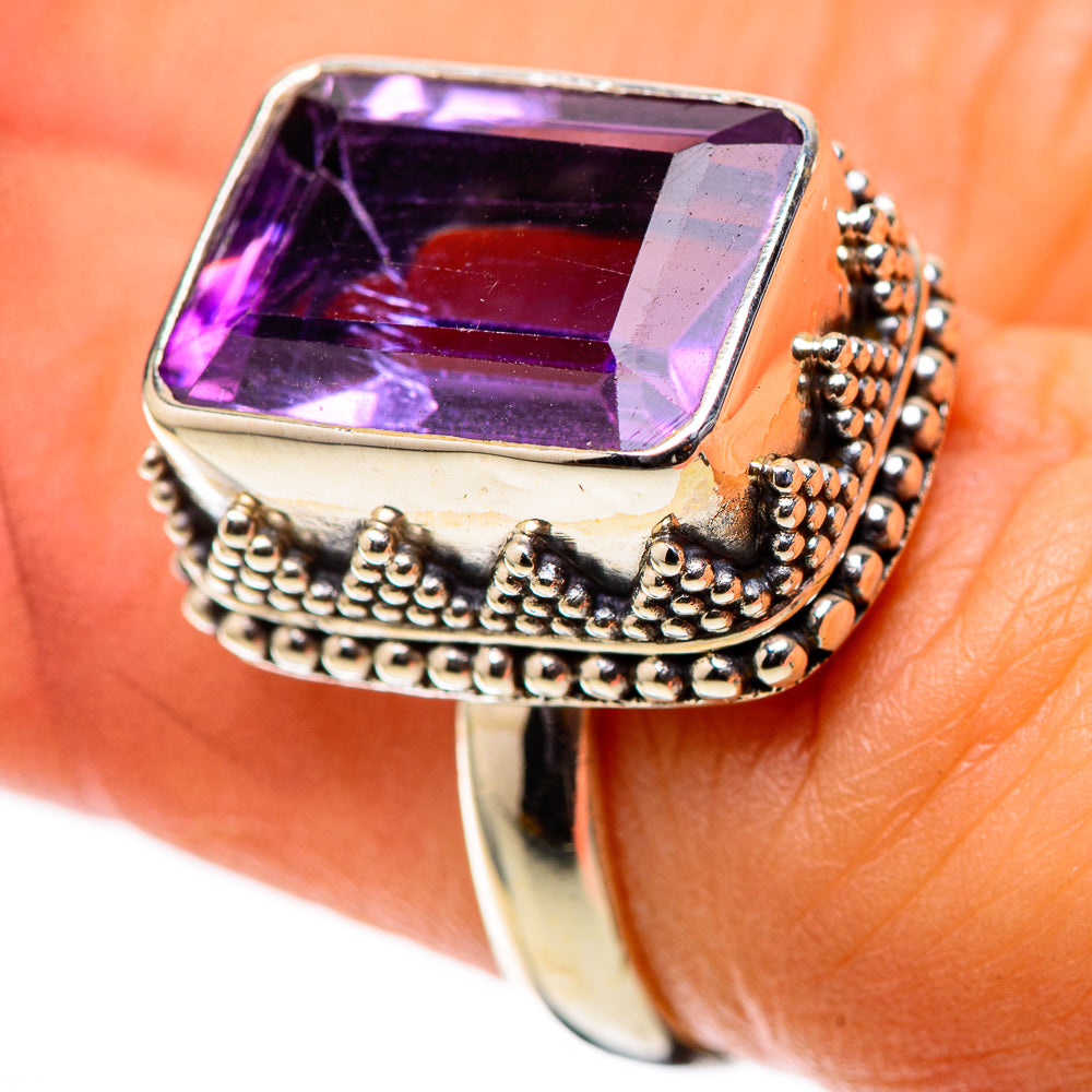 Faceted Amethyst Ring Size 6.25 (925 Sterling Silver) RING138361