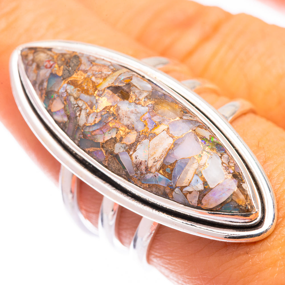 Large Brecciated Ethiopian Opal Ring Size 8.25 (925 Sterling Silver) R141029