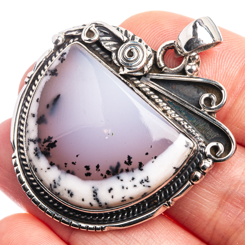 Dendritic Opal Pendant 1 5/8" (925 Sterling Silver) P39046