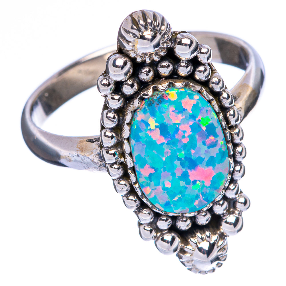 Synthetic Opal Ring Size 8.25 (925 Sterling Silver) R146123