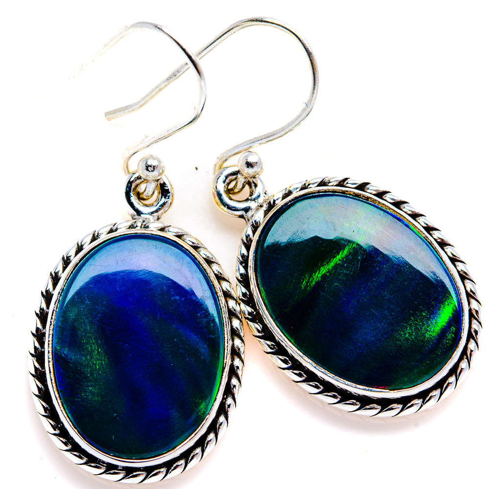 Aura Opal Earrings 1 3/8" (925 Sterling Silver) EARR432110