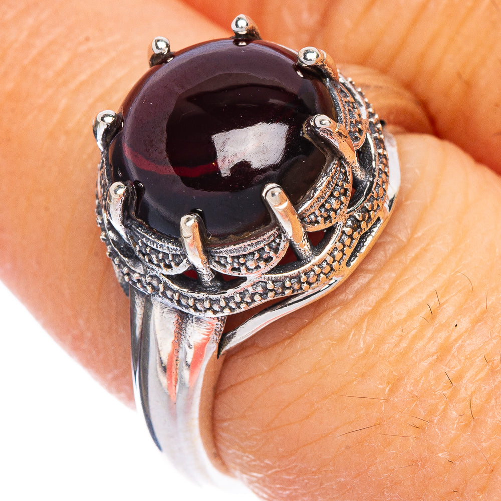 Garnet Ring Size 7.75 (925 Sterling Silver) R147111